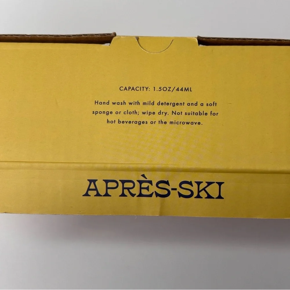 Anthropologie Apres Ski Shot Glasses Set of 4 - New In Box